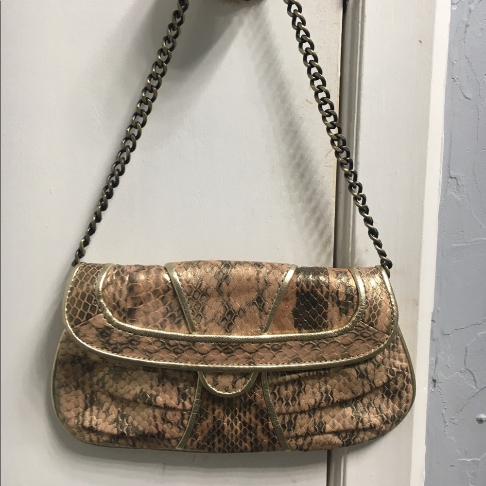 Rafe Snakeskin Clutch Handbag